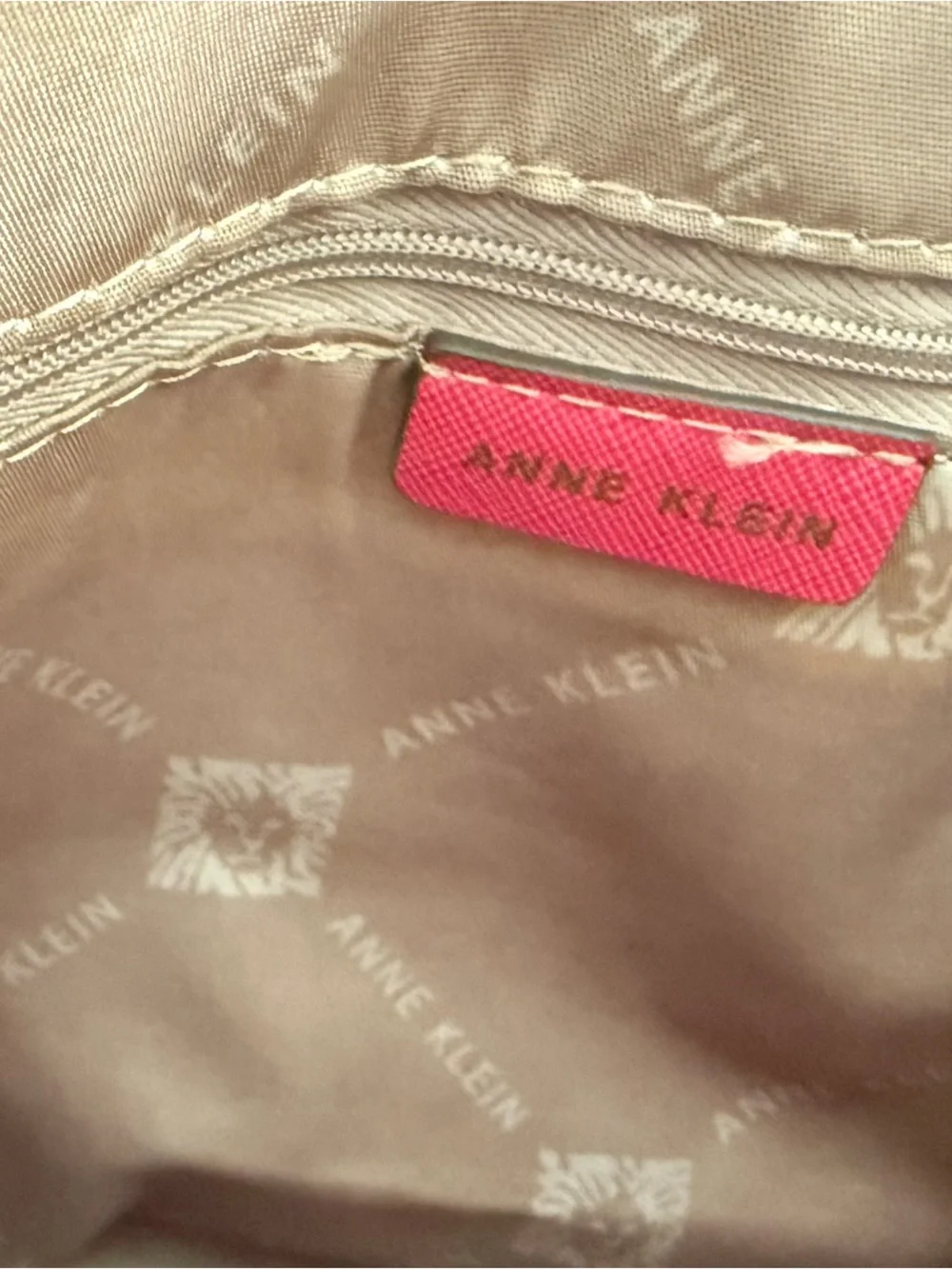 Anne Klein Bright Pink Saffiano Tote with Gold Hardware